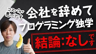 会社を辞めてプログラミング独学は、ありなのか【結論：なしです】