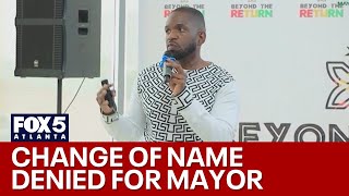 South Fulton Mayor Khalid Kamau denied name change | FOX 5 News