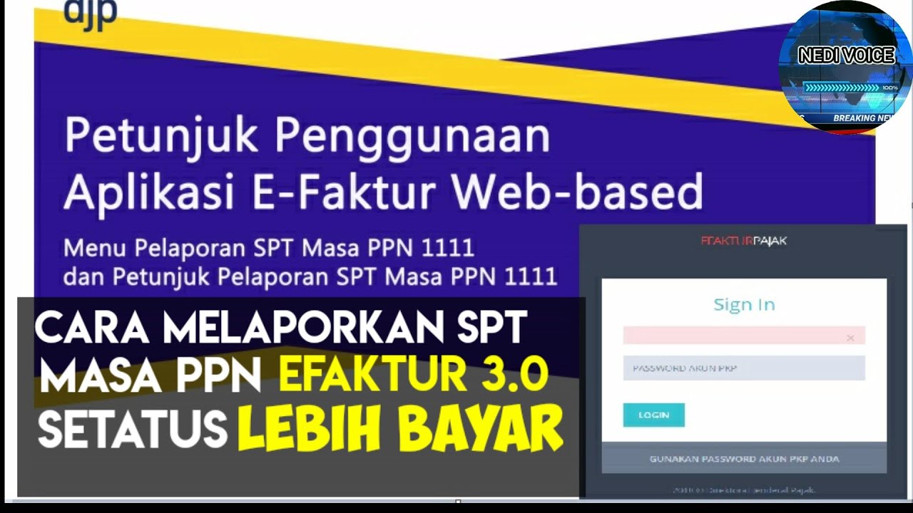 Cara Lapor Spt Masa Ppn Lebih Bayar Di Web Efaktur My Skripsi