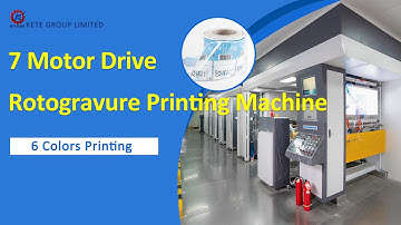 High Speed Rotogravure Printing Machine 7 Motor Drive for Plastic Film