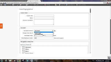 E commerce - Shipping setup