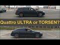 Quattro ULTRA or TORSEN? Audi A4 Allroad vs Audi A5 Sportback - 4x4 test on rollers