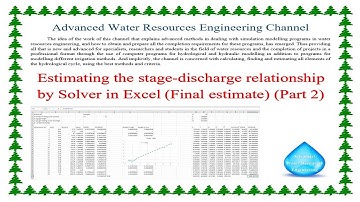 Estimating the stage discharge relationship by Solver in Excel, Final estimate Part 2