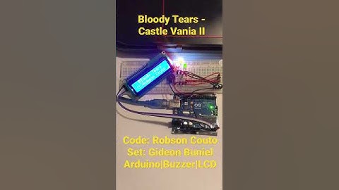 Bloody Tears from Castlevania II on Arduino Uno, Buzzer, and 16x2 LCD #Shorts #Arduino #BloodyTears