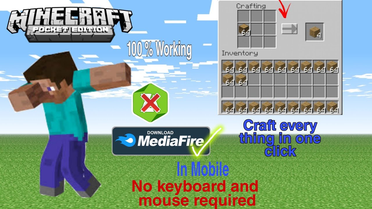 How to craft all items in one click like java edition in mobile ...
