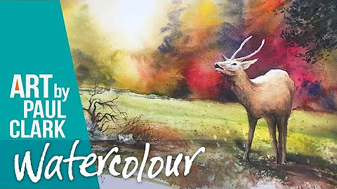 How to Paint an Autumn Scene with a Deer in Watercolour