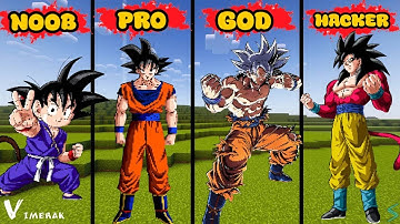 Goku in Minecraft Noob vs Pro vs God vs Hacker