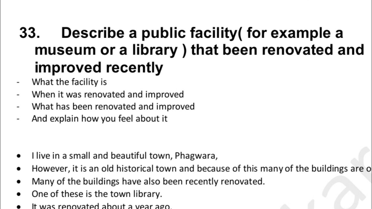 Describe a public facility for example a museum, library that been renovated and improved recently.