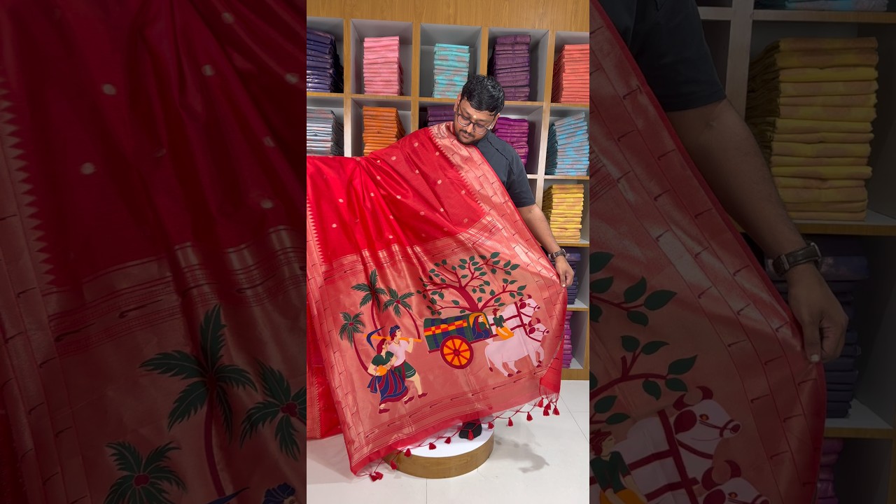 Akha Trij Meena Weaving Paithani Saree