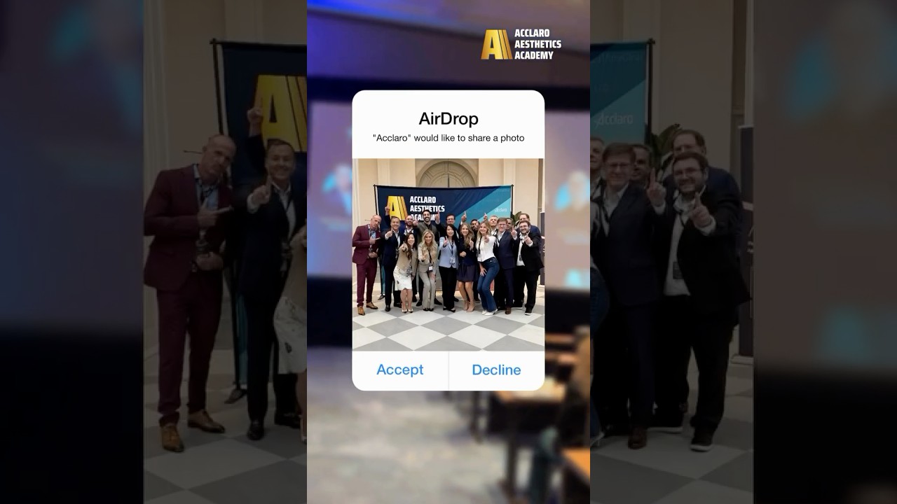 Turn on your AirDrop because the Acclaro Aesthetics Academy memories are flying your way ✨📲
