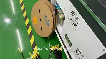 Automatic double side plug connector crimp and shrink tube insert machine
