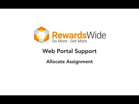 RewardsWide Portal - Allocate Assignment