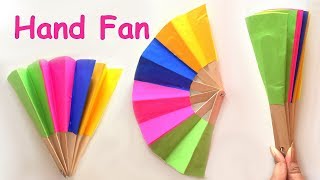 DIY - Homemade paper hand fan / best out of waste / kids craft ideas | Como Hacer Abanico