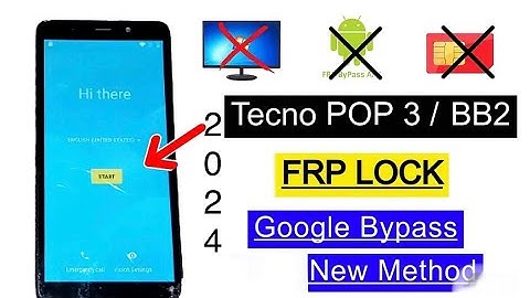 tecno pop 3 frp bypass without pc remove tecno BB2 google accounts bypass unlock