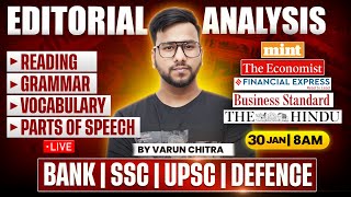 ✅ Editorial Analysis | 30th JAN, 2026 | Reading, Vocabulary, Grammar, Parts of Speech | Varun Chitra