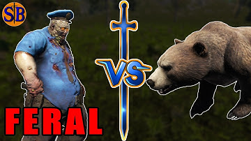 Every FERAL Zombies vs Bear | 7 Days to Die Mob Battle
