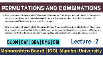 Permutations and Combinations | Lecture -2| Mumbai University