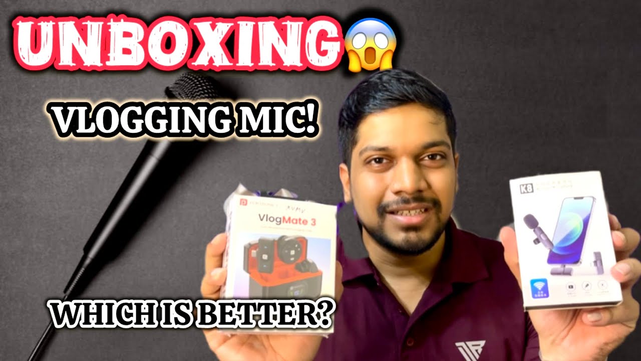 Wireless Mic Unboxing 🔥 K8 + VlogMate 3 | Sound Test & Honest Review