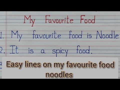 my favourite food noodles essay