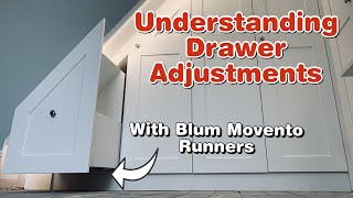 Understanding the full range of adjustment on Blum Movento undermount drawer runners