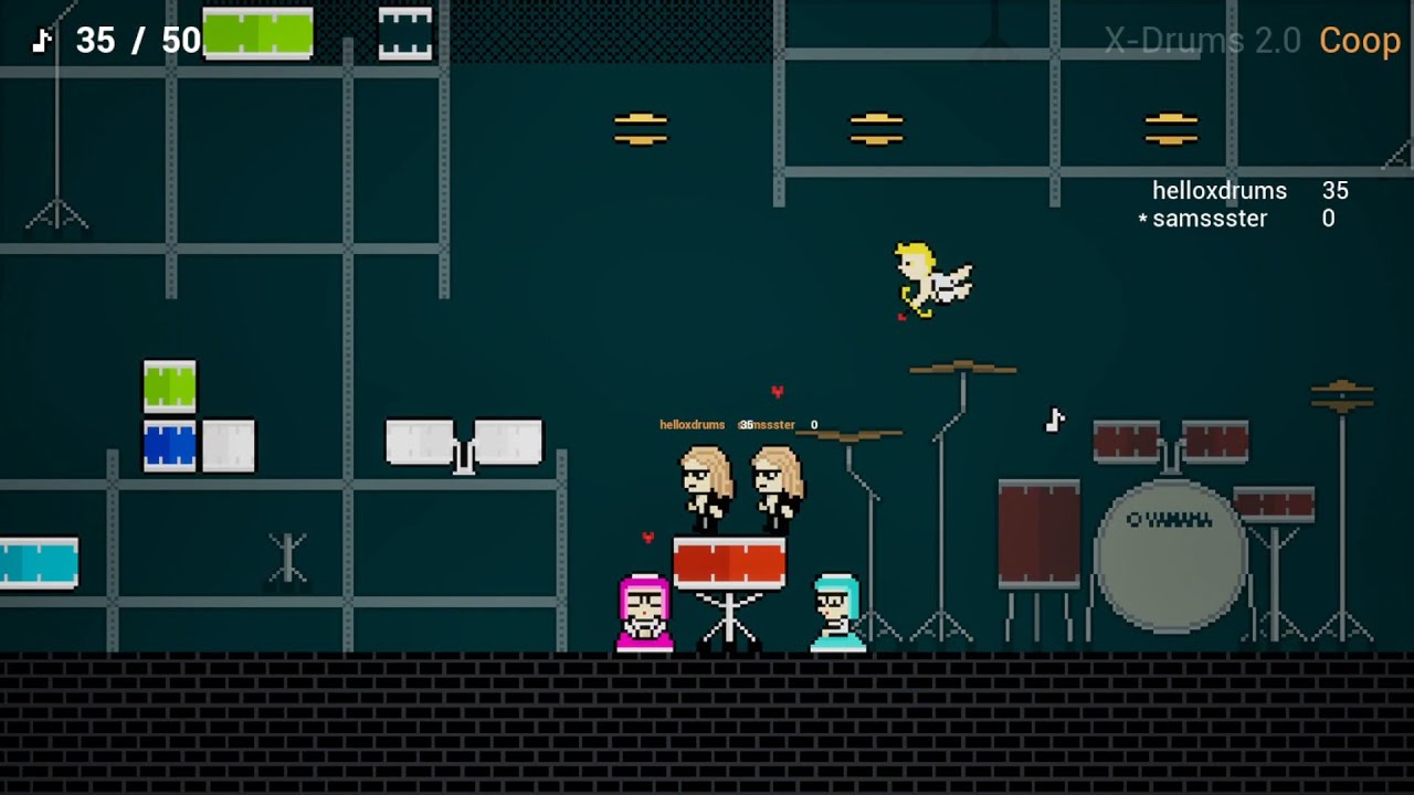 X-Drums 2.0 | Multiplayer Platformer | X・ドラム・2.0 | マルチプレイヤープラットフォーマー | Co-op | コープ