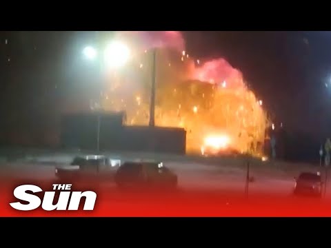 Footage shows a Russian missile strike on shopping mall in Kyiv