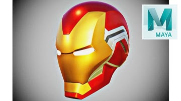 Iron man mark 85 helmet modeling in Autodesk Maya.