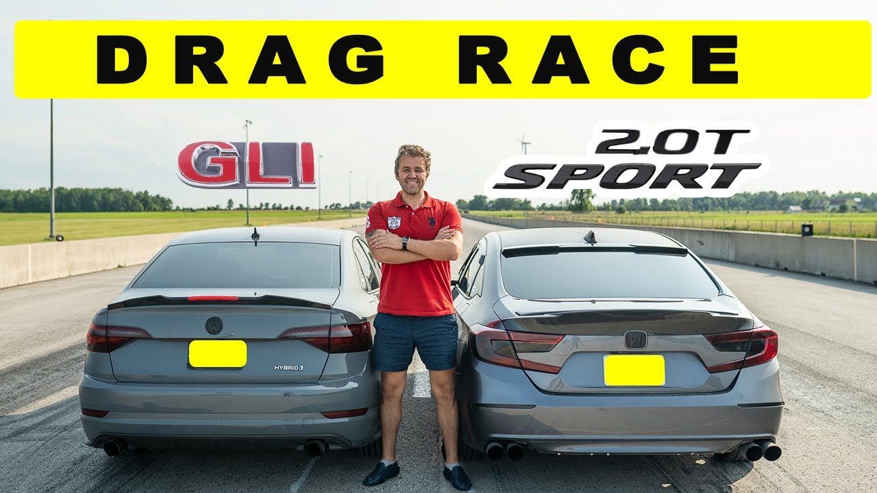 Гонки Honda Accord 2.0T Sport, VW Jetta Gli DSG и третий бонусный автомобиль | Tuner Drag and Rol...