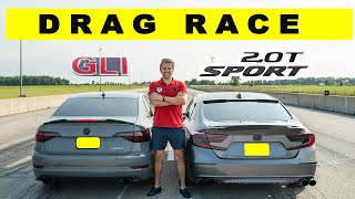 Honda Accord 2.0T Sport races VW Jetta Gli DSG plus a third car bonus | Tuner Drag and Roll Race.