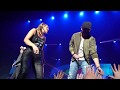 Dustin Lynch, Cole Swindell, and Lauren Alaina performing "Meet Me In The Middle!"