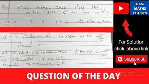 question of the day / Real analysis / Tifr /Nbhm / Iit jam / CSIR NET / GATE