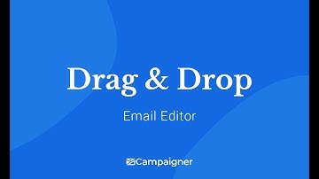 Campaigner Drag & Drop Email Editor