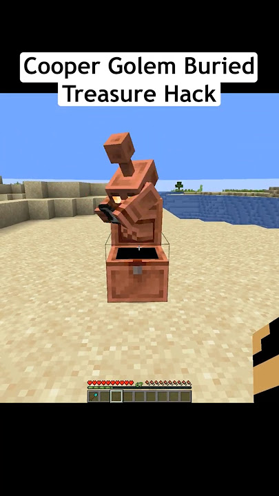Copper Golem Buried Treasure Hack 🔥 #minecraft #minecraftmemes #fyp #viral