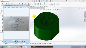 NUT | PART 11 | CRANE PULLEY BLOCK ASSEMBLY | SOLIDWORKS