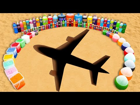 Big Toothpaste Eruption from Plane pit, Orbeez, Balloons Fanta, Mtn Dew, Coca Cola and Mentos