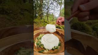 Sweet Banana Naan? #shorts #menwiththepot #nature #foodporn #cooking #asmr #fire #forest