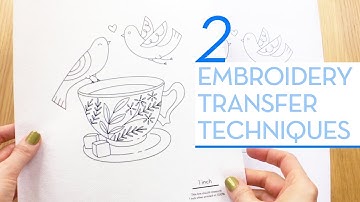 My 2 most used ways to transfer an embroidery design to fabric - Embroidery Supplies Bundle