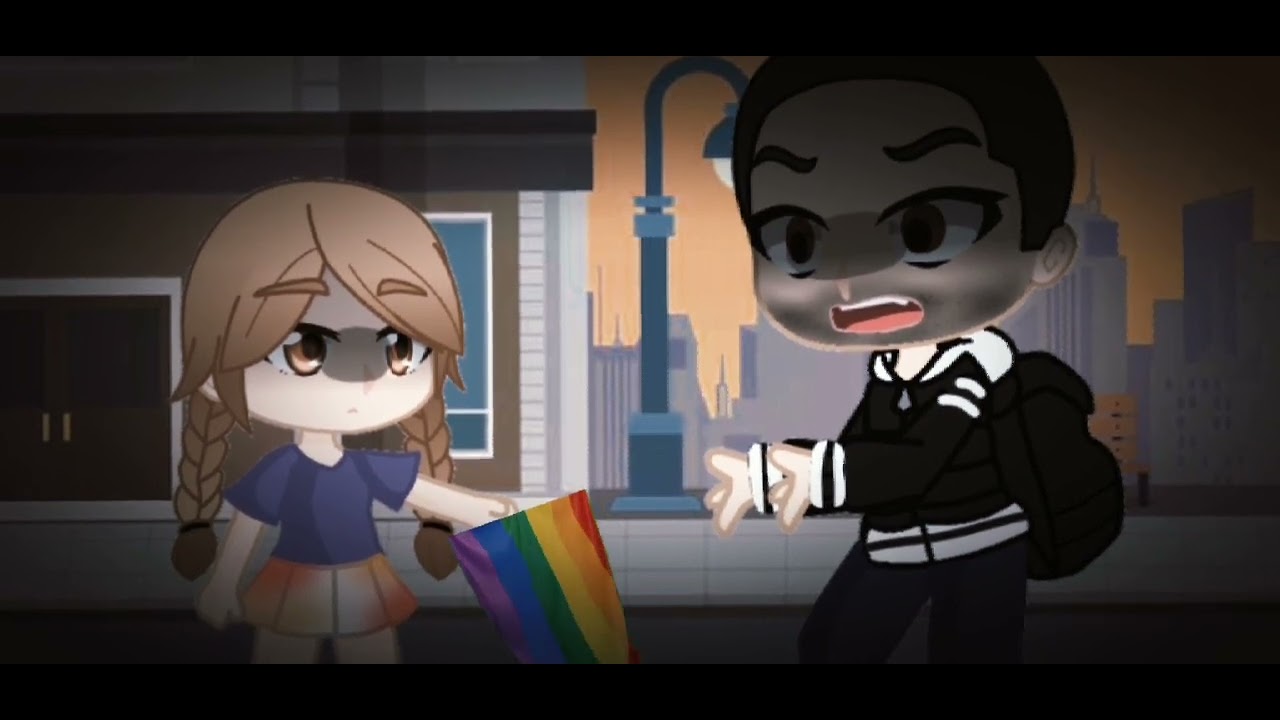 Little girl holding a pride flag🏳️‍🌈🌈Gacha ClubTrend YouTube