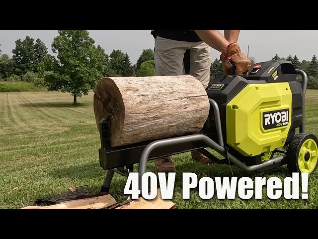 World's First Cordless Kinetic Log Splitter! New Ryobi 40V HP Put To The  Test! - YouTube