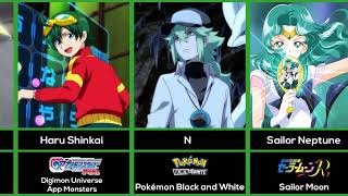 Green Hair character in every anime
