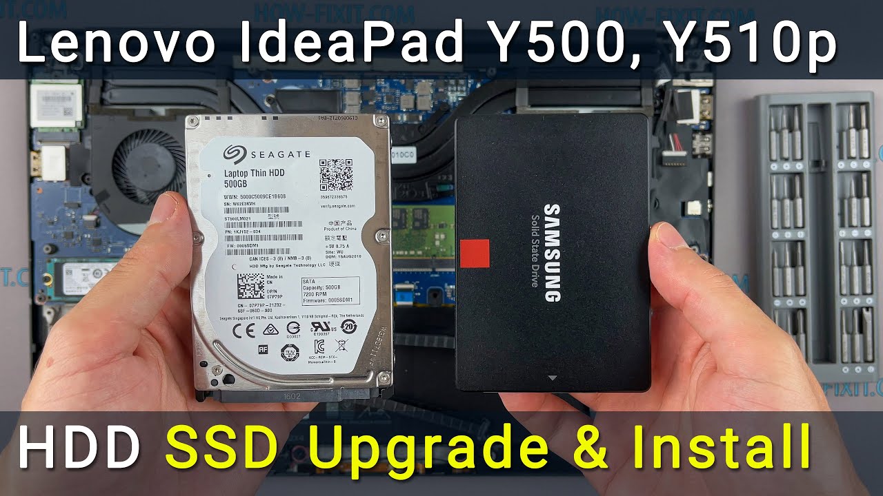 HOW TO UPGRADE OR REMOVE HDD ON SSD LENOVO IDEAPAD Y510P RAM
