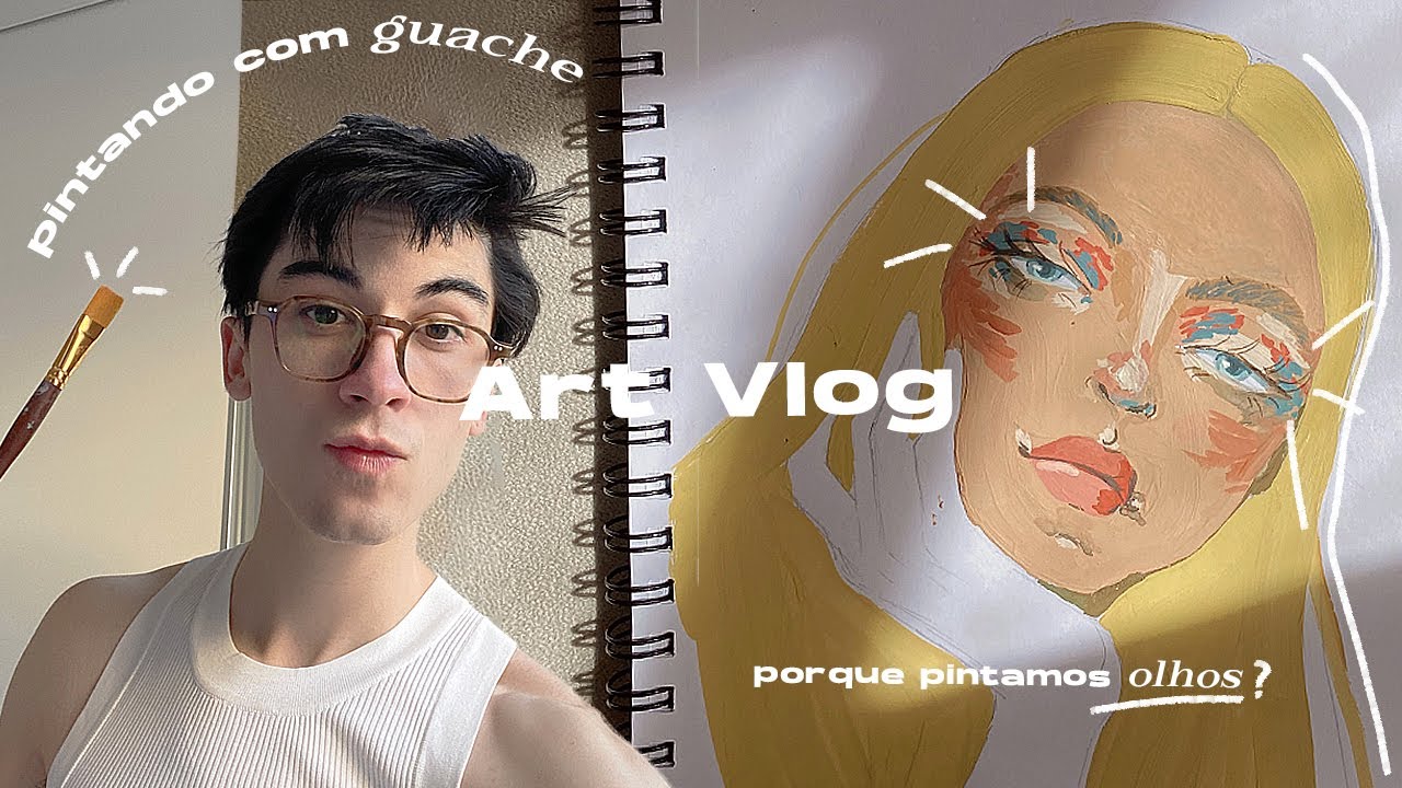 primeiro art vlog, pintando com guache e mudei de estética??  | http.edro