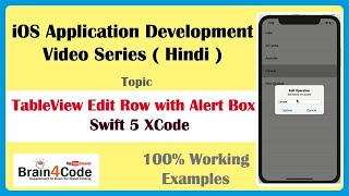 How to Edit Row in Table View Using Alert Controller in Swift 5 XCode | Hindi | Input TextField