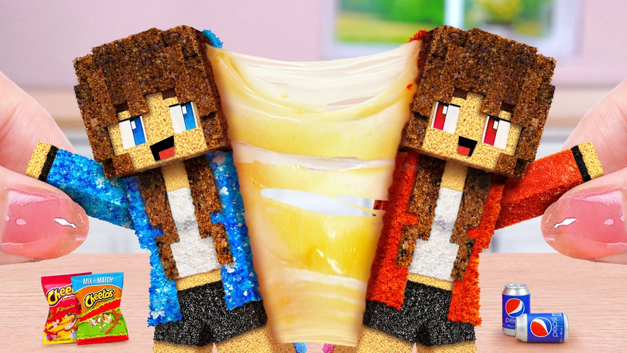 Oh My JJ Girls 🍗 How To Make Minecraft Chicken Nuggets 🍗 Tina Mini Cooking