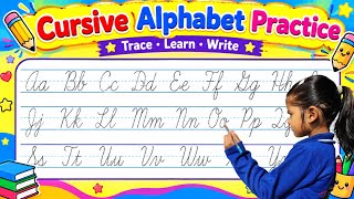 Cursive Alphabet Writing Practice A-Z | Learn Cursive Letters for Kids | Trace & Write ABC #kids 