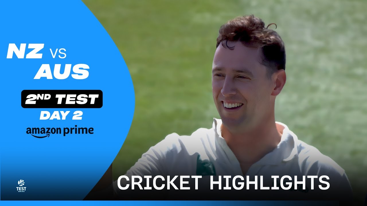 NZ vs AUS 2nd Test - Cricket Highlights | Day 2 | Prime Video India ...