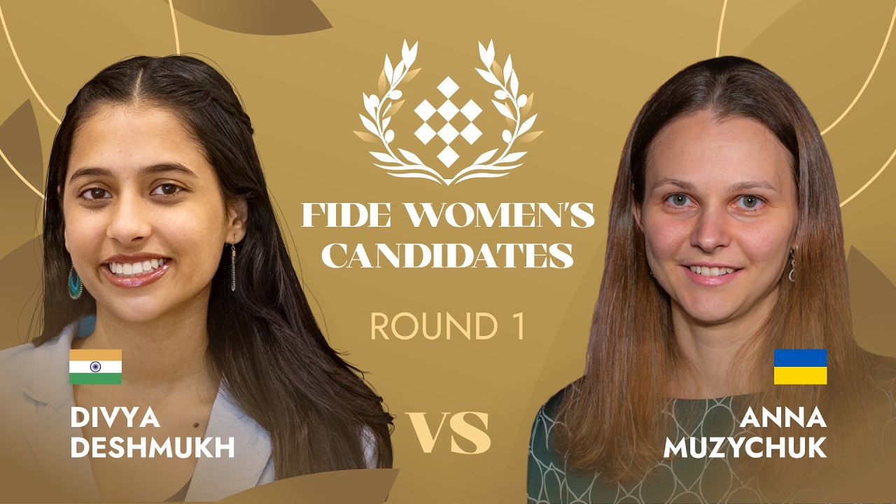 🇮🇳 Divya Deshmukh — Anna Muzychuk 🇺🇦 | Round 1 | FIDE Women's Candidates Tournament 2026