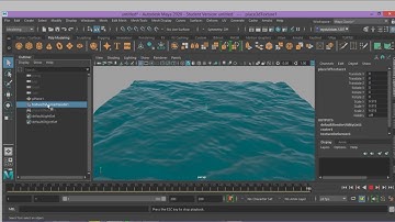 Ocean wave with Texture deformer in maya 2020