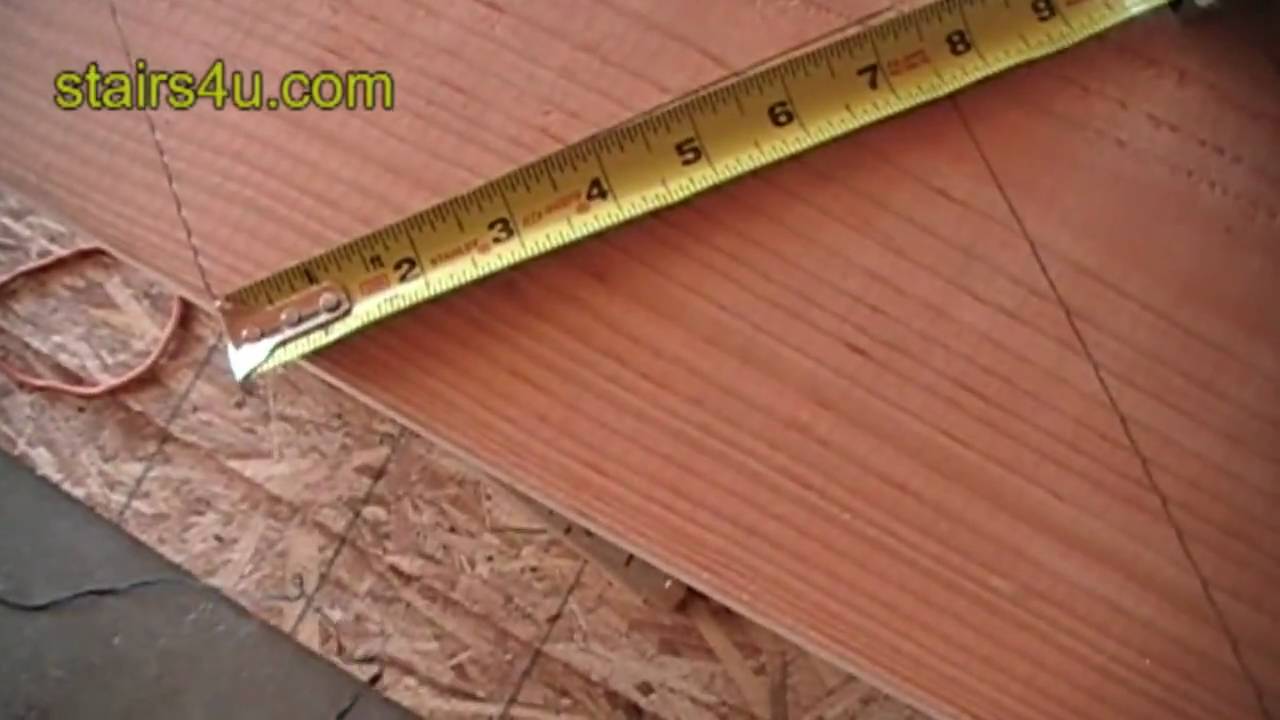 Good Measure Riser Measuring Riser Layout on Stringer - Building Staircase Construction ...