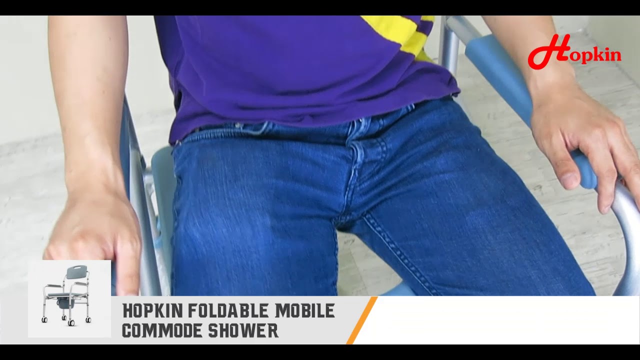 HOPKIN FOLDABLE COMMODE SHOWER CHAIR